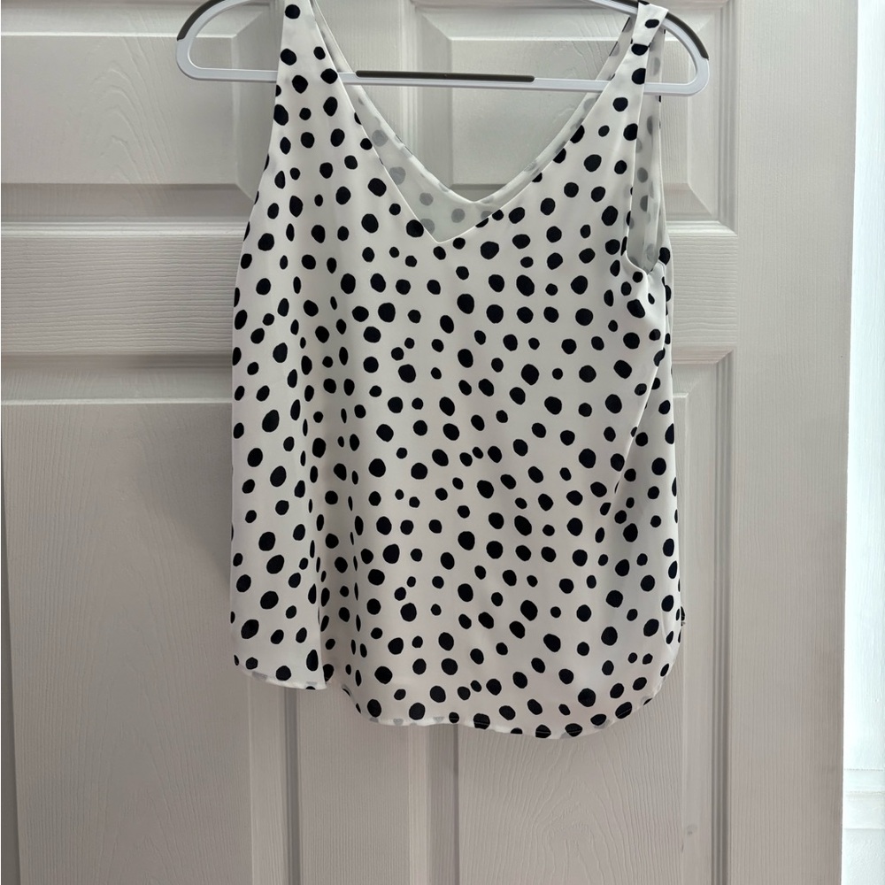 LOFT Black and White V-Neck Camisole